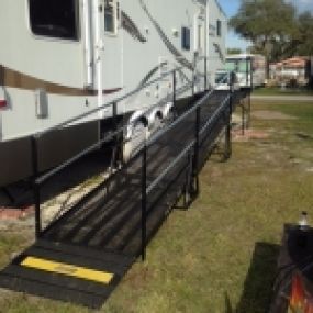 The Amramp North Florida team installed this wheelchair ramp and threshold ramp duo in a home in Chattahoochee, FL.