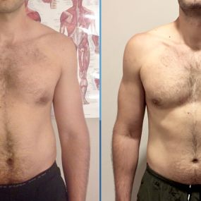 Andrew trained hard, ate well, and maintained consistency for over a year, and reaped the benefits.