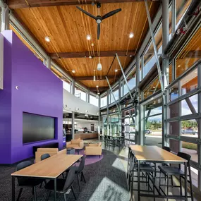 Inside the lobby of a credit union in Missouri City