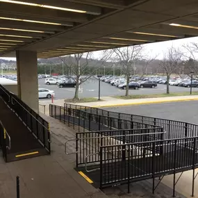 The Amramp Southern New Jersey team installed two commercially compliant wheelchair ramps to provide access at Bell Works, Holmdel, NJ. Bell Works is the unique reimagining of the historic former Bell Labs building in Holmdel, NJ. The building has been turned into a one-of-a-kind destination for business and culture, complete with a blossoming ecosystem of technology, traditional offices, retail, dining, hospitality, a library and much more.