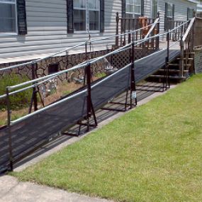 This ramp provides easy entry for a trailer home in Gonzales, LA.