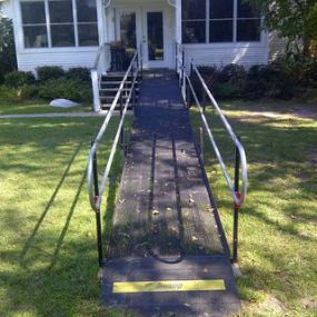 This New Roads, LA, home is fully accessible, thanks to an Amramp modular wheelchair ramp.