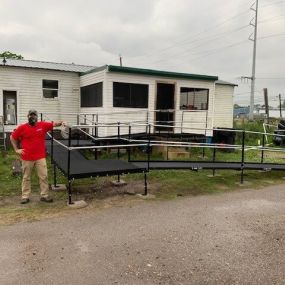 Jimmy Campbell and his Amramp Louisiana team installed this ramp at a home in Belle Chasse, LA.
