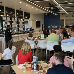 A shout out to the Shawnee Chamber for a great luncheon today at Homefield in KC, Ks.  This place will blow your mind if you have kids who play basketball, volleyball and baseball. It’s brand new and already has many events planned. Thank you Woody for giving us a tour.