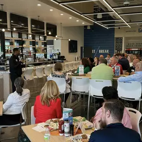 A shout out to the Shawnee Chamber for a great luncheon today at Homefield in KC, Ks.  This place will blow your mind if you have kids who play basketball, volleyball and baseball. It’s brand new and already has many events planned. Thank you Woody for giving us a tour.