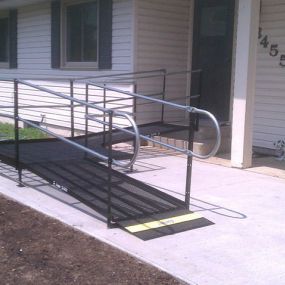 Providing wheelchair access for the front entrance of this residential home in Andover, MN.