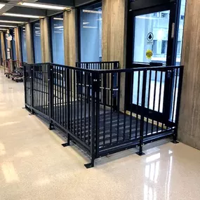 The Amramp Boston team installed this Amramp Pro code compliant commercial ramp in Boston City Hall.