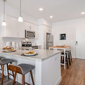 Chef-style kitchens at The Huntington luxury apartments in Duarte, CA
