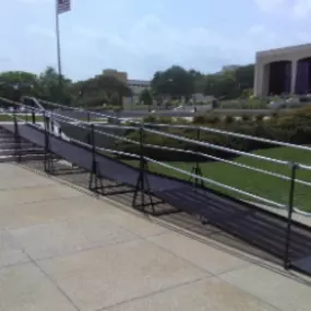 The Amramp Dallas/Fort Worth team installed two wheelchair ramp rentals at the Amon Carter Museum of Art in Fort Worth, Texas for the third time in 15 months. The Museum contacts Amramp to provide access for special events. When the ramps are no longer needed, they are sent back to inventory.