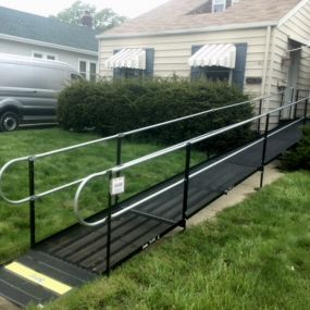 This ramp was installed in Kenosha, WI so the client could manage the 12