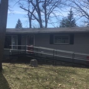 Amramp Southeastern Wisconsin received a phone call from a client with a broken foot in need of a ramp. While she has a scooter for mobility, the newly installed ramp gave her freedom to get out of the house for appointments and other activities.