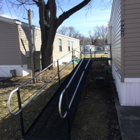 Amramp Indiana installed this wheelchair ramp at a Bluffton, IN home.