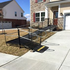 This wheelchair ramp was installed by the Amramp Huntington team in this beautiful Greenwood, IN home.