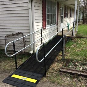 This Indianapolis, IN home is now accessible thanks to this wheelchair ramp installed by Amramp Indiana.