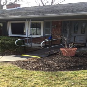 The Amramp Indiana team installed this wheelchair ramp in a Lafayette, IN home.