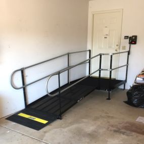 This ramp installed at a New Palestine, IN garage now makes access to the whole home easy.