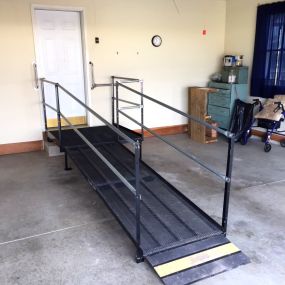 The Amramp Indiana team installed this wheelchair ramp at this Ossian, IN home.