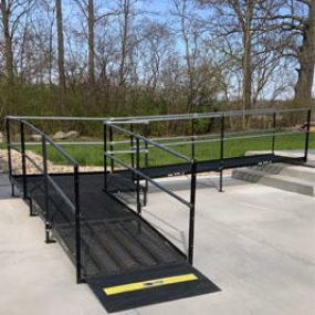 Our Huntington, IN team recently assembled this wheelchair ramp at a customers residence in Yorktown, IN