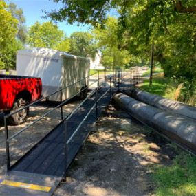 This temporary construction ramp located in Indianapolis, IN was installed by our Huntington, IN team