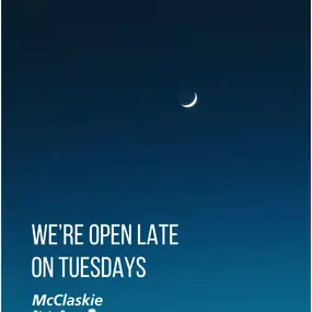 We could all use a few extra hours in the day. That's why we're open until 7pm on Tuesdays.

Come by the office or give us a call until 7pm today. We're here to help with all of your insurance needs. See you soon!