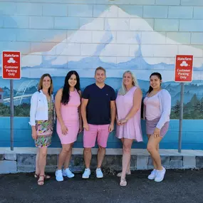 On Wednesdays, we wear pink at Dimitri Kondos State Farm Insurance office Milwaukie, OR