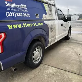 Tim's Southern Air Heating, Cooling & Plumbing work truck