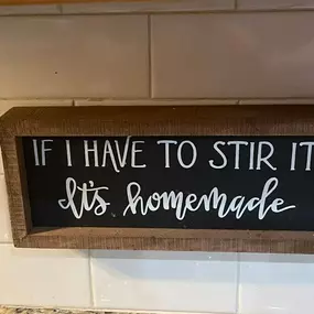 Life with Mrs. C - kitchen decor reflects Mrs. C's sense of humor as she posts some of the culinary principles that apply there -