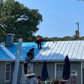 This was a new metal roof installation for a small home in Bradenton Florida