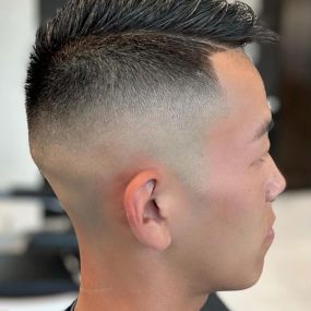 High Skin Fade Haircut with Hard-Part