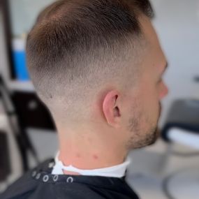 Mid Skin Fade Haircut with Drop Fade