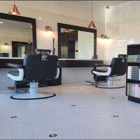 Interior of Circa 33 Barbershop