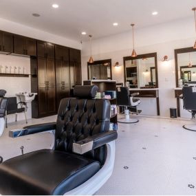 Interior of Circa 33 Barbershop