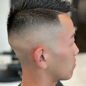High Skin Fade Haircut with Hard-Part