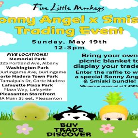 Don’t forget! Our Sonny Angel x Smiski Trading Event is this Sunday!
Be sure to follow our stories for sneak peeks at giveaways, raffles, series for sale, and more!