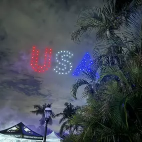 4th of July drone show over downtown Bonita Springs.