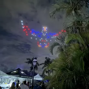 4th of July drone show over downtown Bonita Springs.