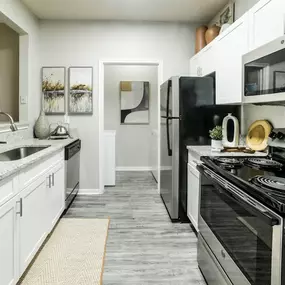Kitchen with White Cabinets