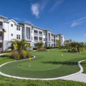 Putting Green at The Gallery at Trinity Luxury Apartments in Trinity, FL