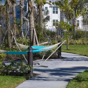 Hammock Area at The Gallery at Trinity Luxury Apartments in Trinity, FL