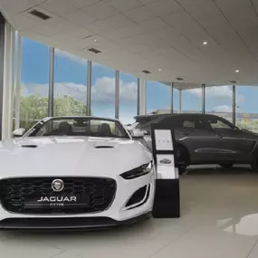 Jaguar inside the Stockton On Tees showroom