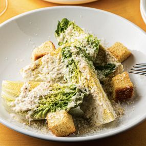 Fall 2022 Jax Caesar Salad with ittle gems, croutons, whole grain mustard dressing, grana padano