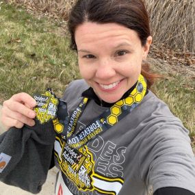 Team member Jennifer ran in the Strides for Adam 5k in Riverview, Michigan in support of teen suicide prevention