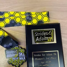 Team member Jennifer ran in the Strides for Adam 5k in Riverview, Michigan in support of teen suicide prevention