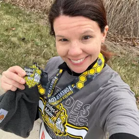 Team member Jennifer ran in the Strides for Adam 5k in Riverview, Michigan in support of teen suicide prevention