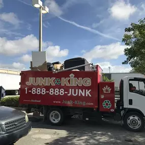 Junk King Big red truck