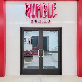 Rumble Boxing Anchorage AK at the Dimond Mall. Half boxing, half strength group fitness classes.