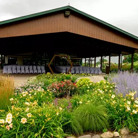 Outdoor Wedding Ceremony on the Overlook Terrace at Hawk's View Golf Club