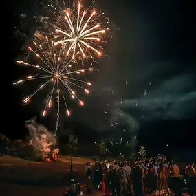 Fireworks on Como Crossings at Hawk's View Weddings in Lake Geneva, WI