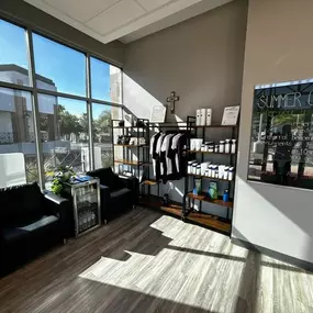 Front desk lounge area