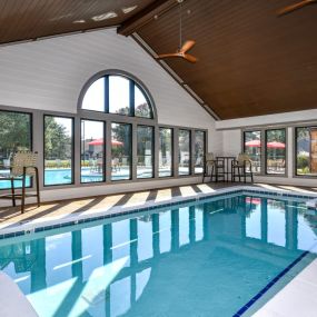 Enjoy Swimming Year Round Indoor Heated Pool at Pointe Royal Townhome Apartments